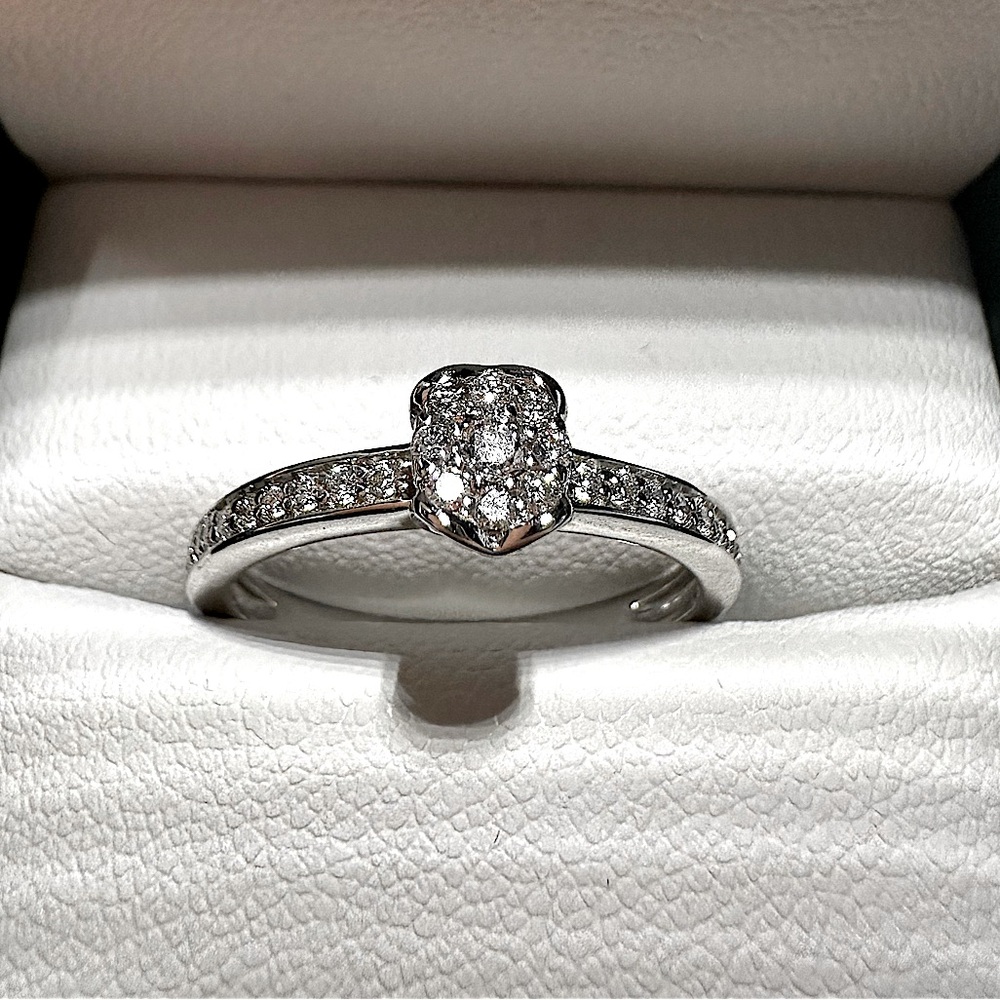 14K WHITE GOLD LADIES RING 0.22 CT TW - Spence Diamonds